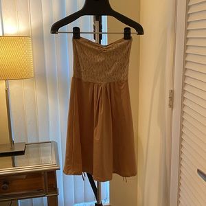 Tan/Gold Mini Dress with detailed top